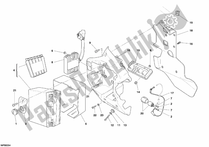 Todas as partes de Bateria do Ducati Superbike 999 USA 2005